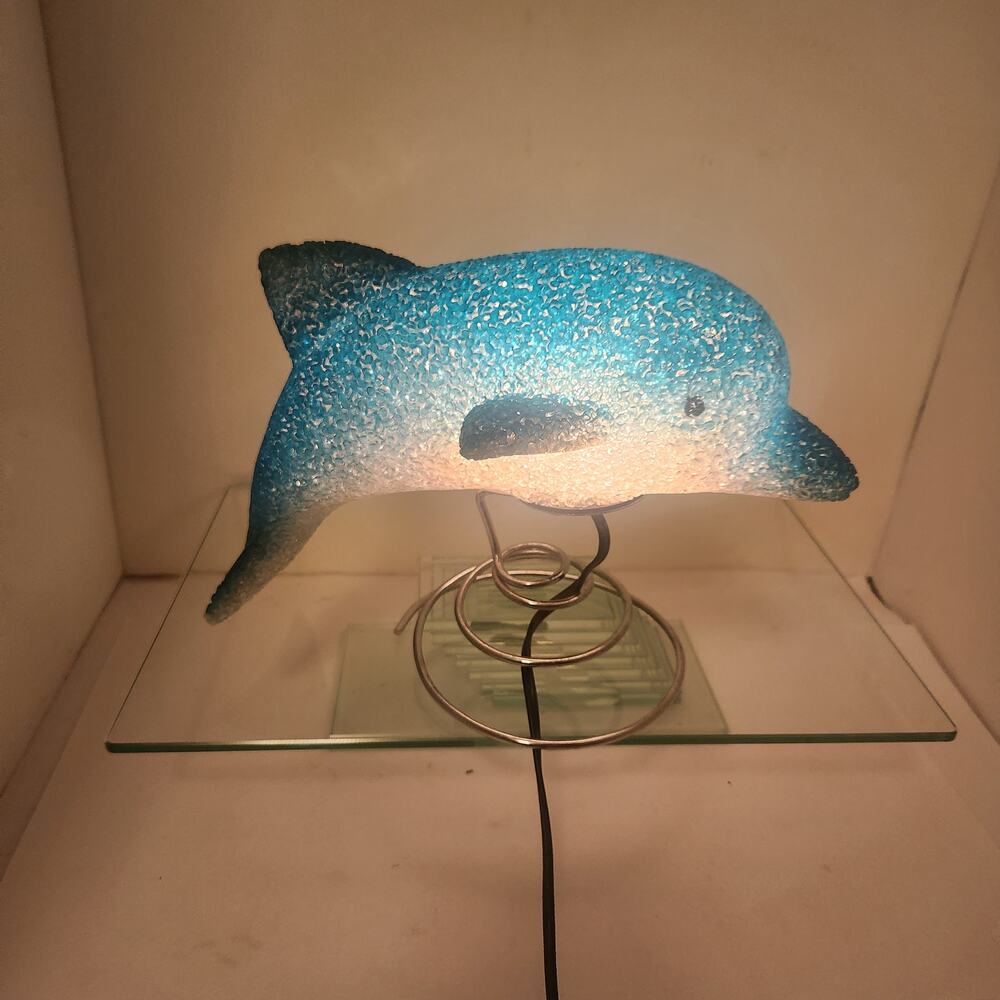 Vintage 90's Melted Popcorn Whale Light 11" Tested Works